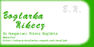 boglarka mikecz business card